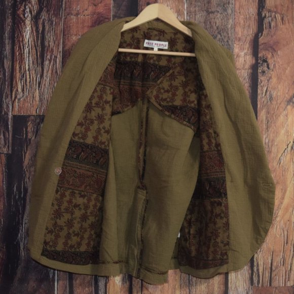 FREE PEOPLE Women's Sz XS OVERSIZED Casual BLAZER Jacket - EXCELLENT Condition - Picture 2 of 8